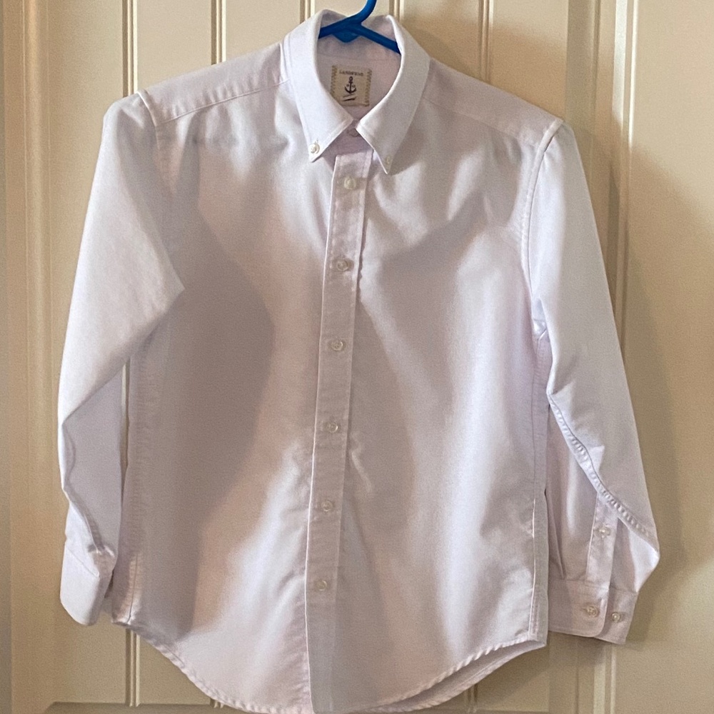 Lands' End Boys White Dress Shirt